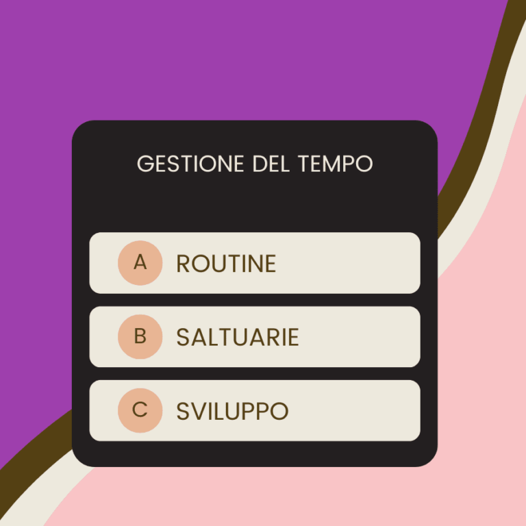 attività abituali possono essere suddivise in 3 MACRO CATEGORIE